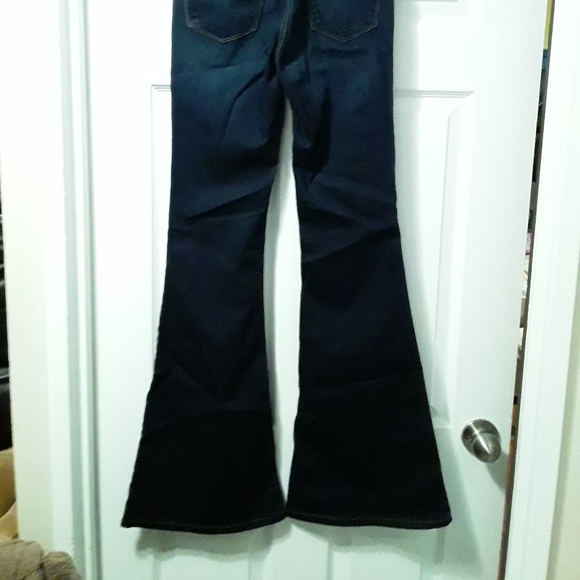 Brand New Vibrant m.i.u Womens Size 3(W25) Bell bottom Type Wide Leg Blue Jeans - Picture 6 of 15